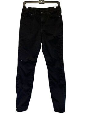& Denim By H&M Super Skinny High Waist Black Ankle Jeans Size 30 US 6 Stretch De